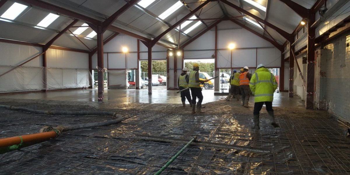 Building Project Management Services Worcestershire slab pouring