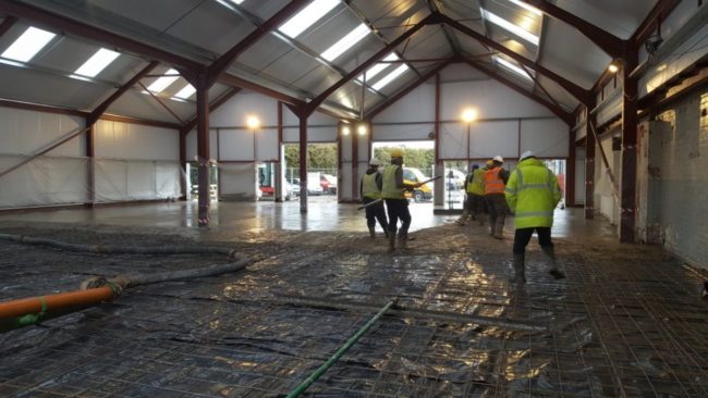 Building Project Management Services Worcestershire slab pouring