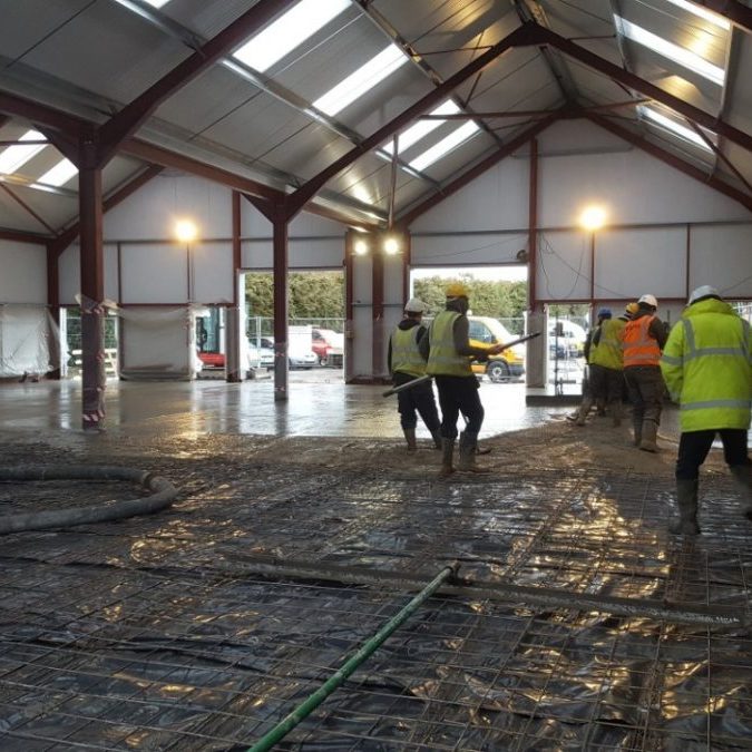 Building Project Management Services Worcestershire slab pouring