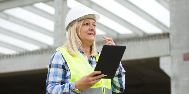Woman working as a engineer outdoors Women in construction